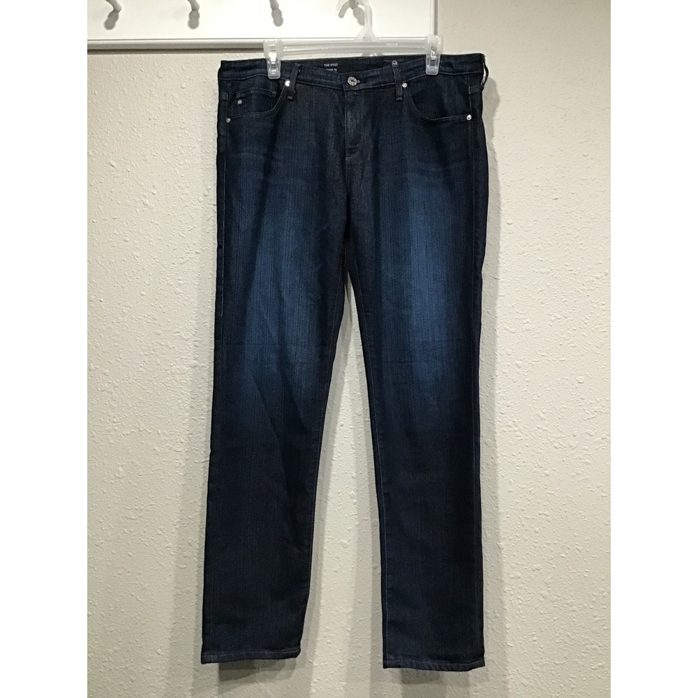AG Adriano Goldschmied The Stilt Cigarette Leg Jeans Womens 32R Dark Wash‎ Denim